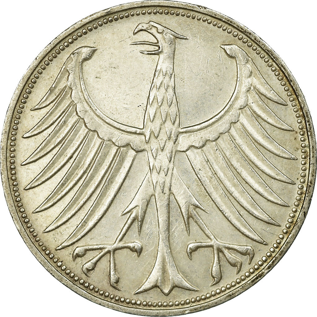 Monnaie, République fédérale allemande, 5 Mark, 1967, Stuttgart, TTB+, KM 112.1