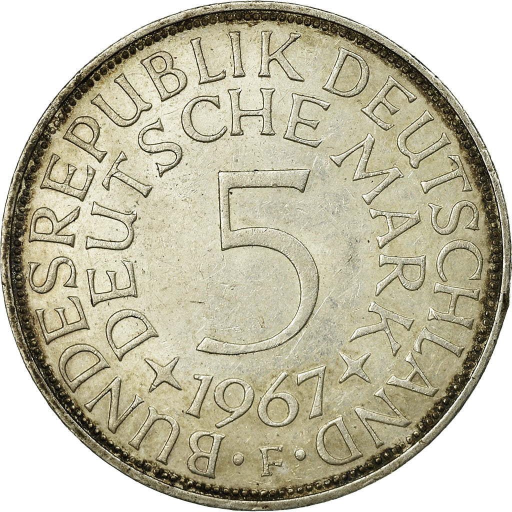 Monnaie, République fédérale allemande, 5 Mark, 1967, Stuttgart, TTB+, KM 112.1