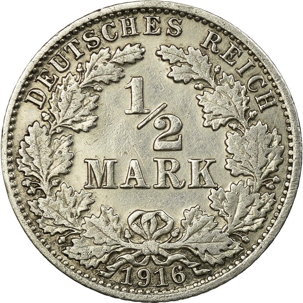 Coin, GERMANY - EMPIRE, 1/2 Mark, 1905, Berlin, EF(40-45), Silver, KM:17