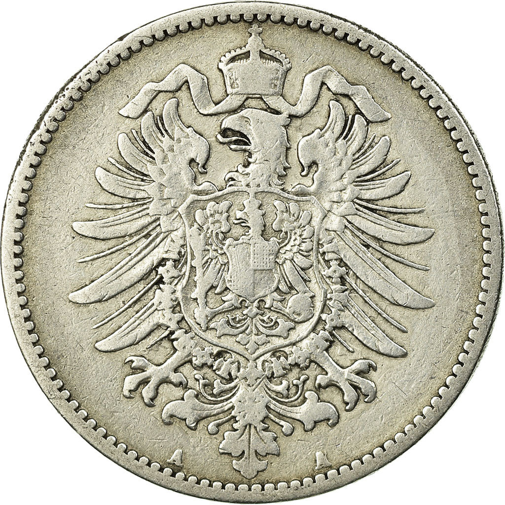 Coin, GERMANY - EMPIRE, Wilhelm I, Mark, 1881, Berlin, VF(30-35), Silver, KM:7