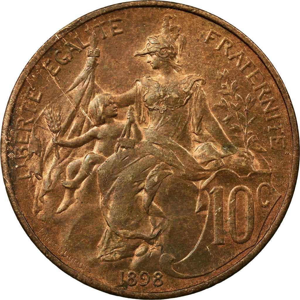 Coin, France, Dupuis, 10 Centimes, 1898, Paris, AU(55-58), Bronze, KM:843