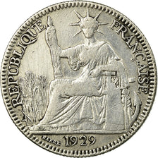 Coin, FRENCH INDO-CHINA, 10 Cents, 1929, Paris, EF(40-45), Silver, KM:16.1