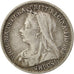GREAT BRITAIN, 3 Pence, 1900, KM #777, EF(40-45), Silver, 16, 1.38