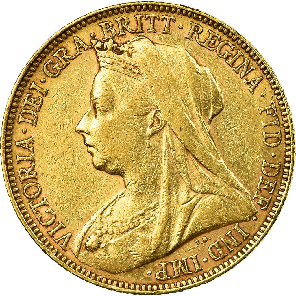 Coin, Australia, Victoria, Sovereign, 1900, Melbourne, EF(40-45), Gold, KM:13