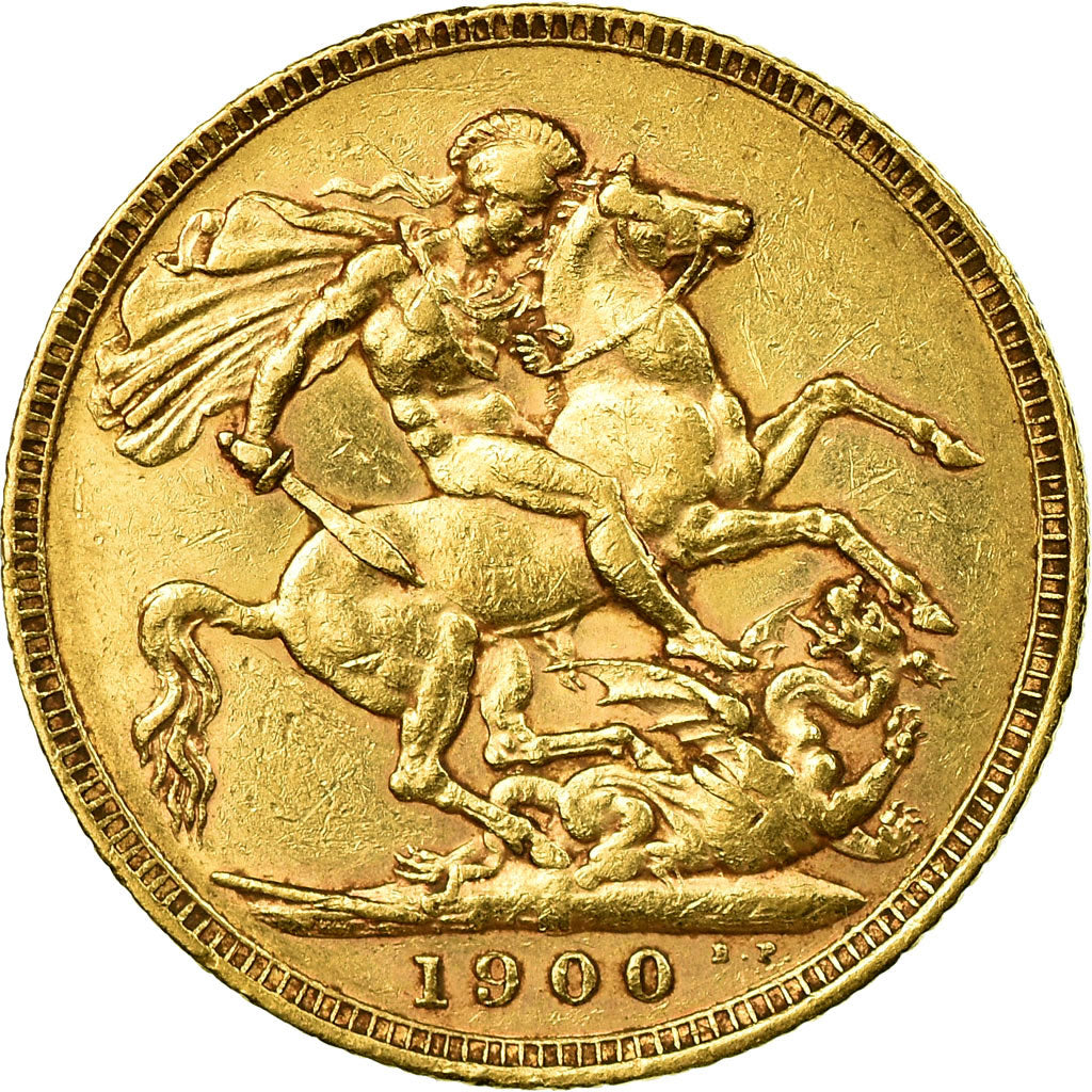 Coin, Australia, Victoria, Sovereign, 1900, Melbourne, EF(40-45), Gold, KM:13