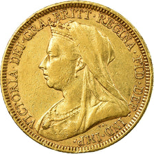 Coin, Australia, Victoria, Sovereign, 1895, Melbourne, EF(40-45), Gold, KM:13