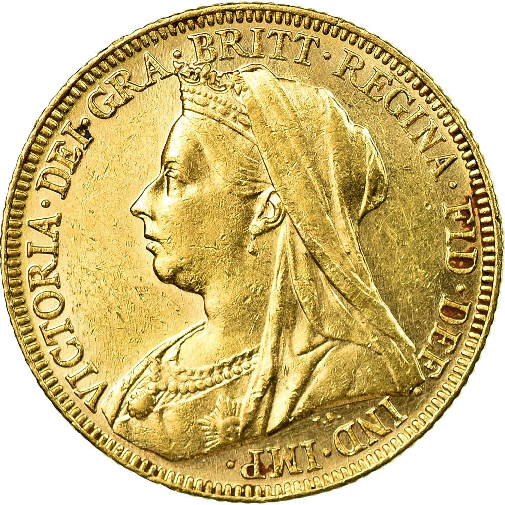 Coin, Australia, Victoria, Sovereign, 1896, Melbourne, AU(50-53), Gold, KM:13