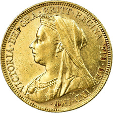 Coin, Australia, Victoria, Sovereign, 1896, Melbourne, AU(50-53), Gold, KM:13