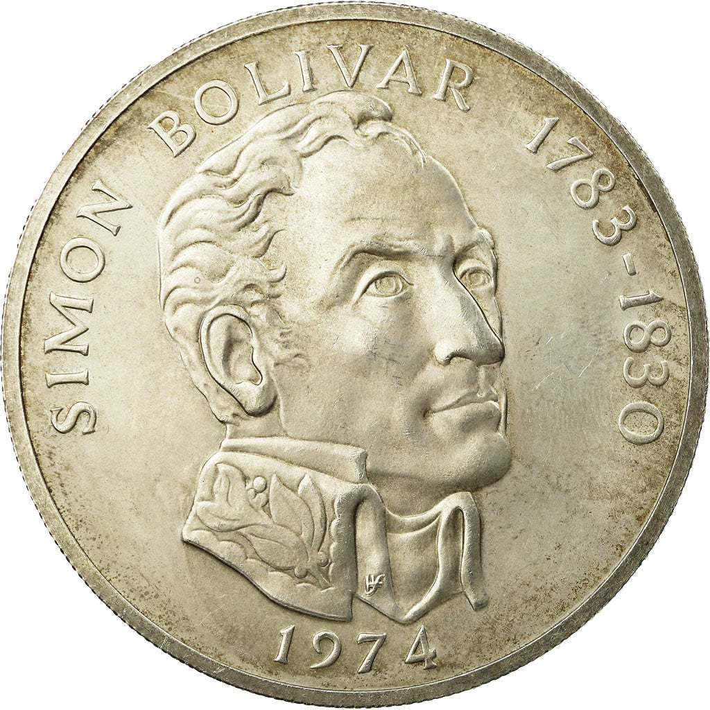 Coin, Panama, 20 Balboas, 1974, U.S. Mint, AU(55-58), Silver, KM:31
