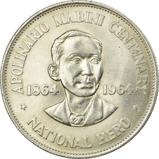 Coin, Philippines, Peso, 1964, AU(55-58), Silver, KM:194