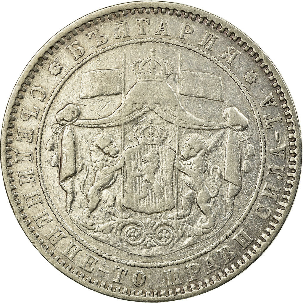 Münze, Bulgarien, Alexander  I, 5 Leva, 1885, SS, Silber, KM:7