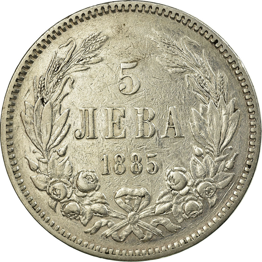 Münze, Bulgarien, Alexander  I, 5 Leva, 1885, SS, Silber, KM:7