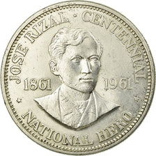 Moneta, Filippine, Peso, 1961, SPL-, Argento, KM:192