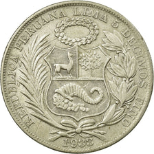 Coin, Peru, Sol, 1933, Lima, AU(50-53), Silver, KM:218.2