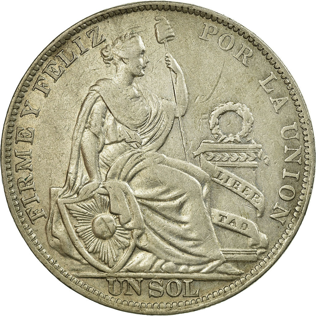 Coin, Peru, Sol, 1933, Lima, AU(50-53), Silver, KM:218.2