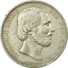 Coin, Netherlands, William III, 2-1/2 Gulden, 1874, VF(30-35), Silver, KM:82