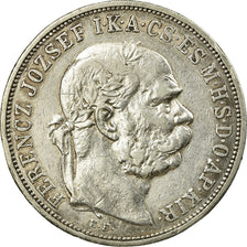 Moeda, Hungria, Franz Joseph I, 5 Korona, 1908, Kormoczbanya, AU(50-53), Prata