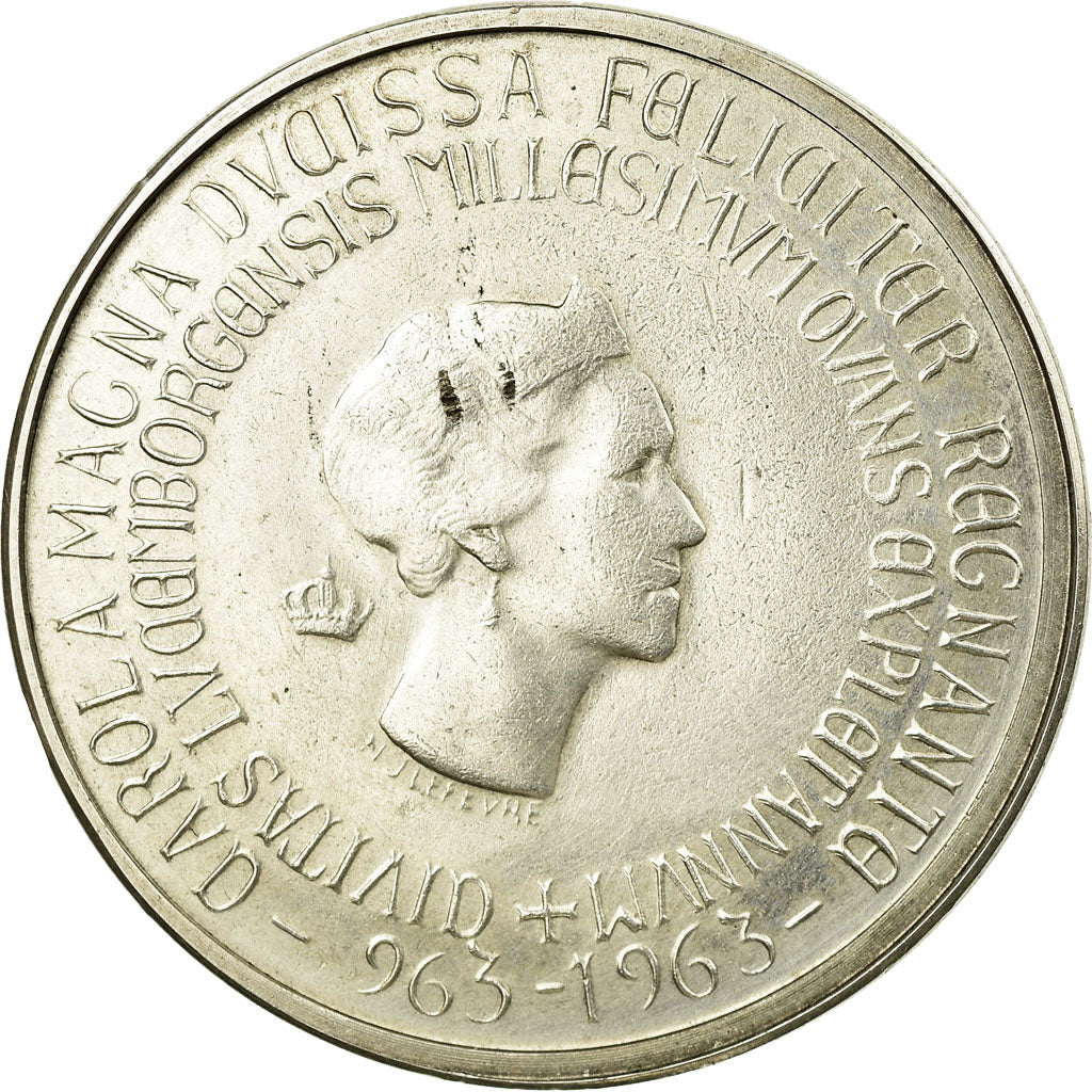 Coin, Luxembourg, Charlotte, 250 Francs, 1963, AU(50-53), Silver, KM:53.1