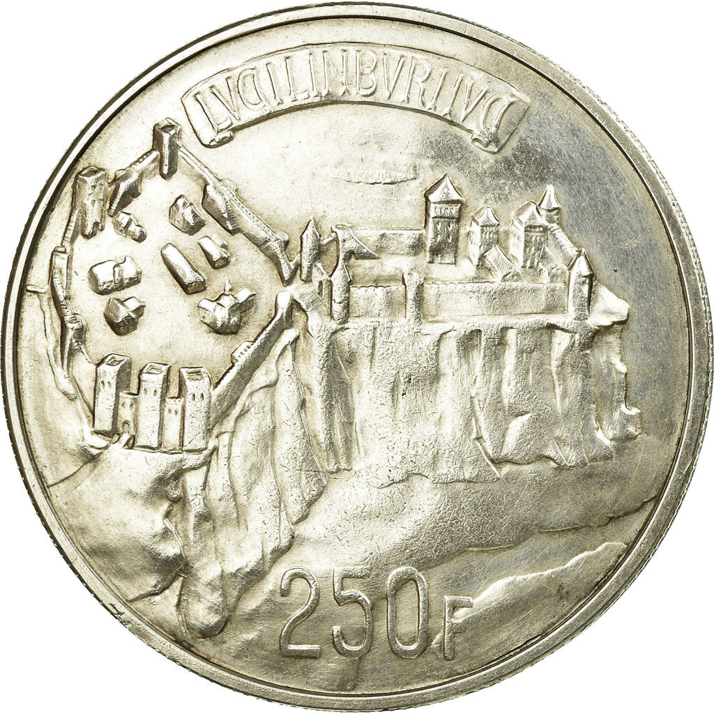 Coin, Luxembourg, Charlotte, 250 Francs, 1963, AU(50-53), Silver, KM:53.1