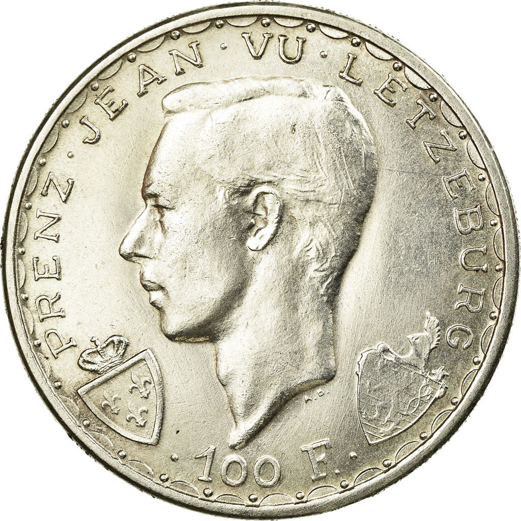 Coin, Luxembourg, Charlotte, 100 Francs, 1946, AU(55-58), Silver, KM:49