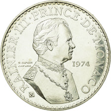 Coin, Monaco, Rainier III, 50 Francs, 1974, MS(60-62), Silver, KM:152.1