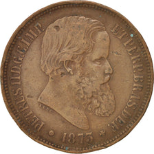 BRAZIL, 40 Reis, 1873, KM #479, VF(30-35), Bronze, 30.13, 11.80