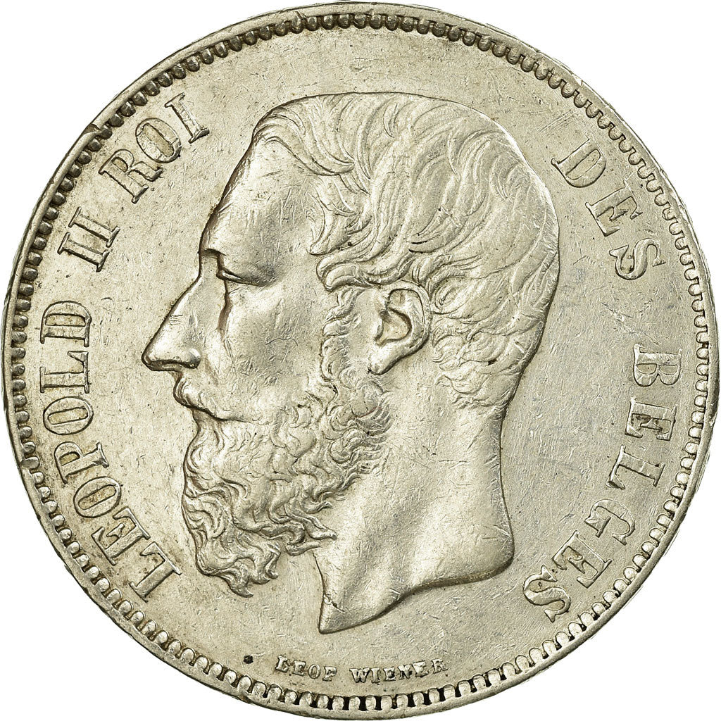 Monnaie, Belgique, Leopold II, 5 Francs, 5 Frank, 1871, TTB+, Argent, KM:24