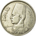 Coin, Egypt, Farouk, 10 Piastres,1937,British Royal Mint,AU(50-53),Silver,KM 367