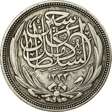 Moneda, Egipto, Hussein Kamil, 20 Piastres, 1917, Birmingham, MBC+, Plata