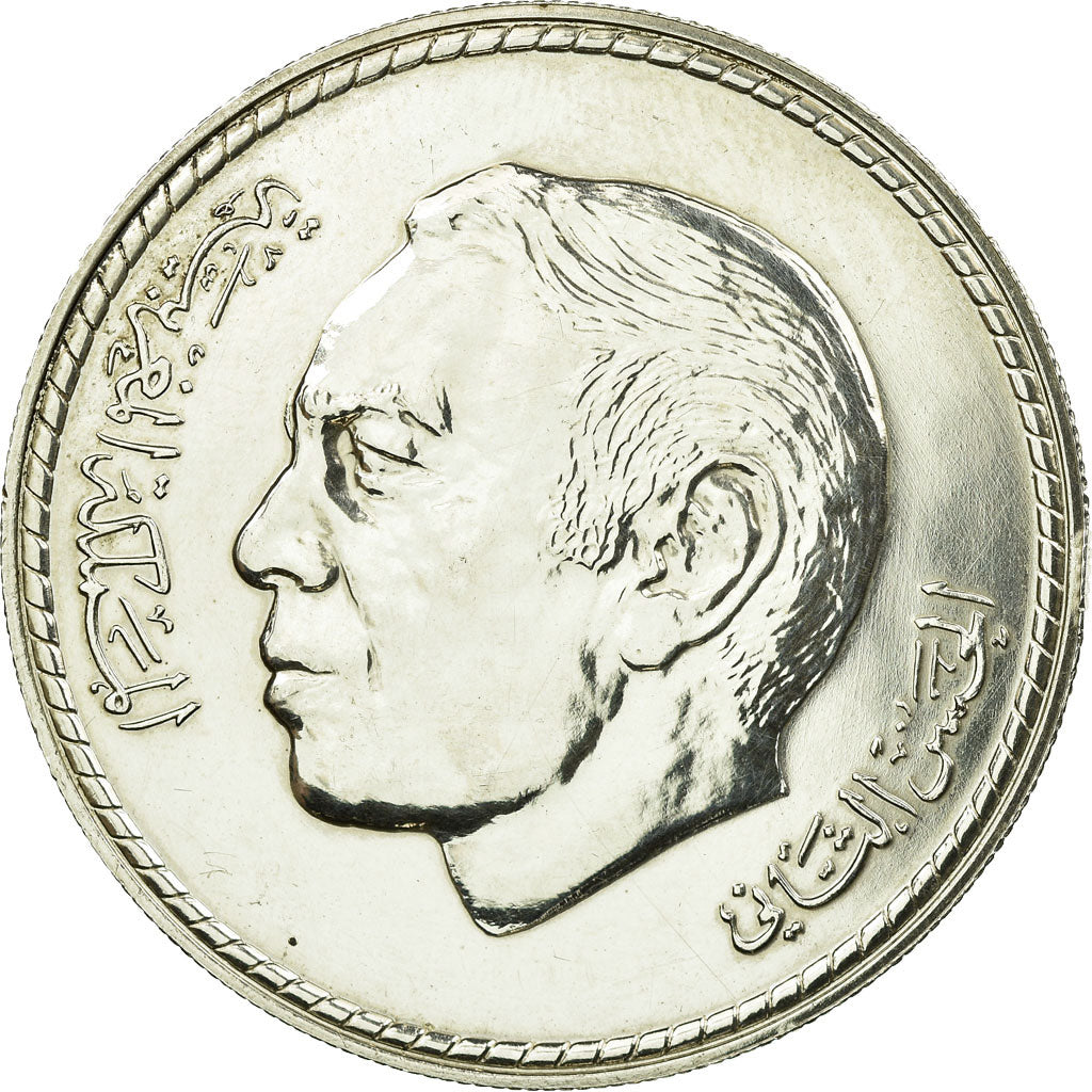 Monnaie, Maroc, al-Hassan II, 50 Dirhams, 1975, SUP, Argent, KM:65