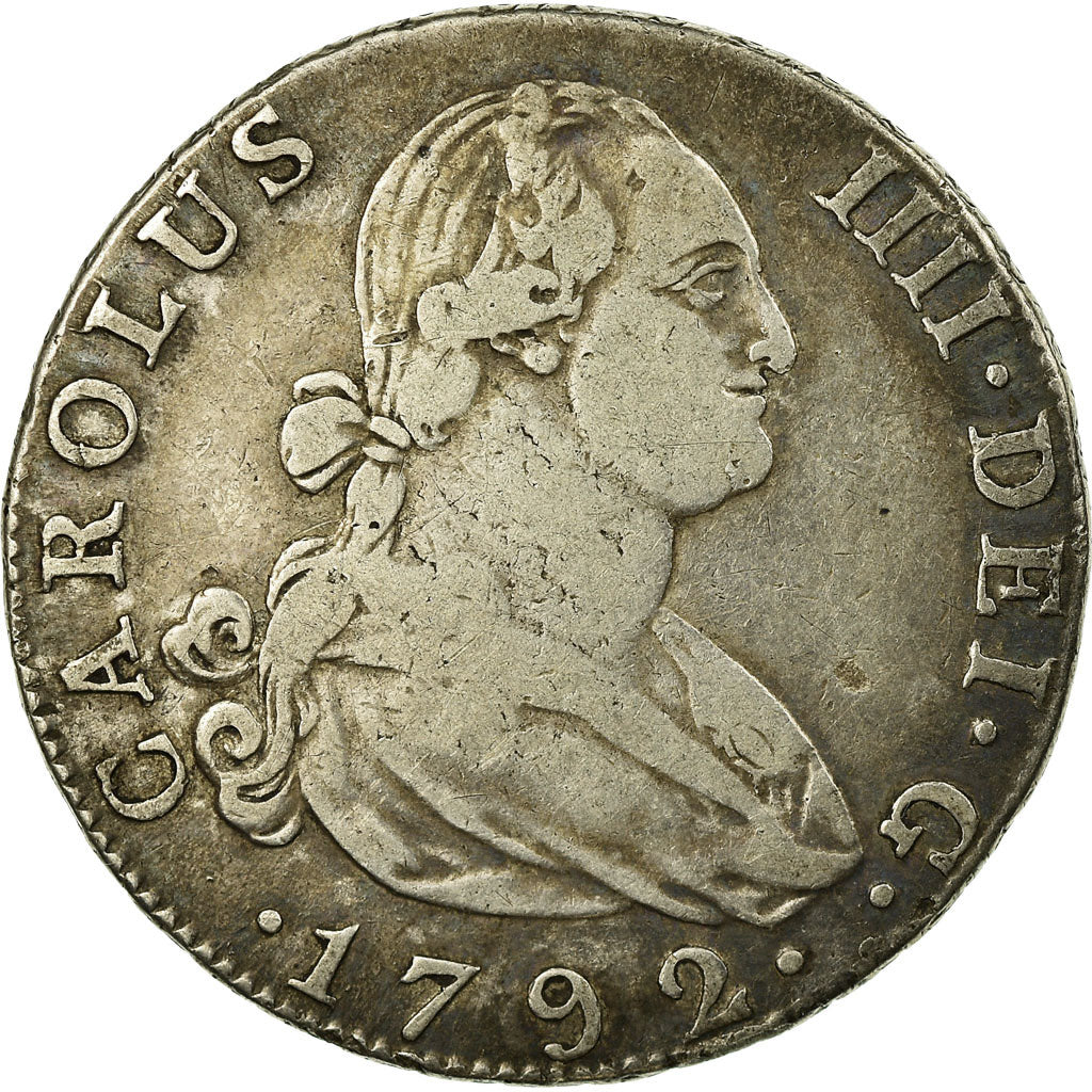 Coin, Spain, Charles IV, 4 Réales, 1792, Madrid, EF(40-45), Silver, KM:431.1