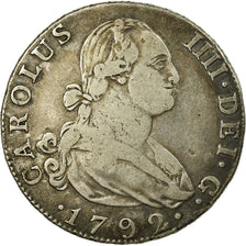 Coin, Spain, Charles IV, 4 Réales, 1792, Madrid, EF(40-45), Silver, KM:431.1