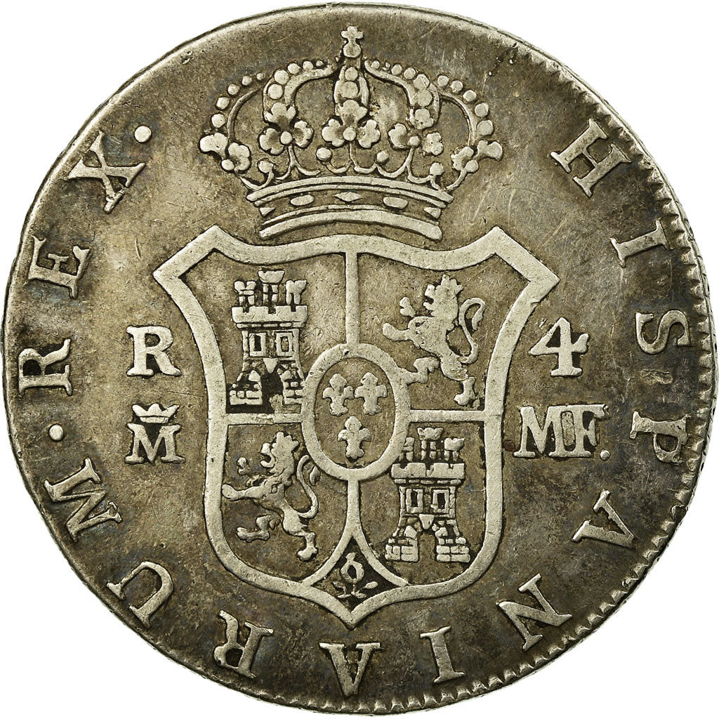 Coin, Spain, Charles IV, 4 Réales, 1792, Madrid, EF(40-45), Silver, KM:431.1
