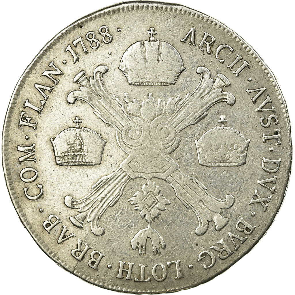 Monnaie, AUSTRIAN NETHERLANDS, Joseph II, 1/2 Kronenthaler, 1783, Vienne,TB+ TB+