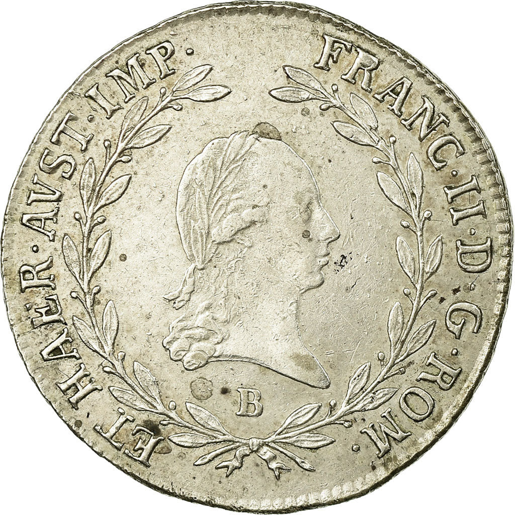 Coin, Austria, Ferdinand I, 20 Kreuzer, 1806, Kremnica, AU(50-53),Silver,KM 2141