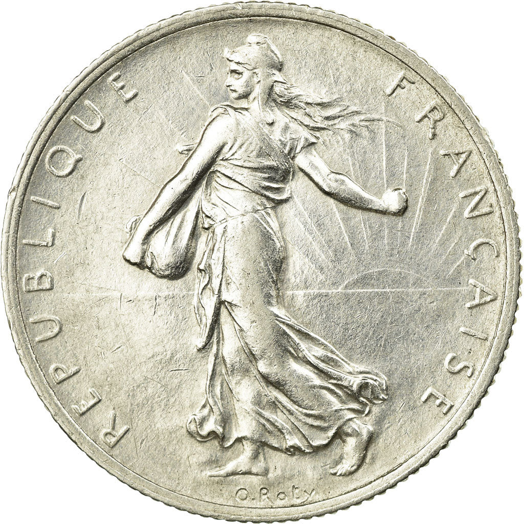 Coin, France, Semeuse, 2 Francs, 1916, Paris, AU(50-53), Silver, KM:845.1