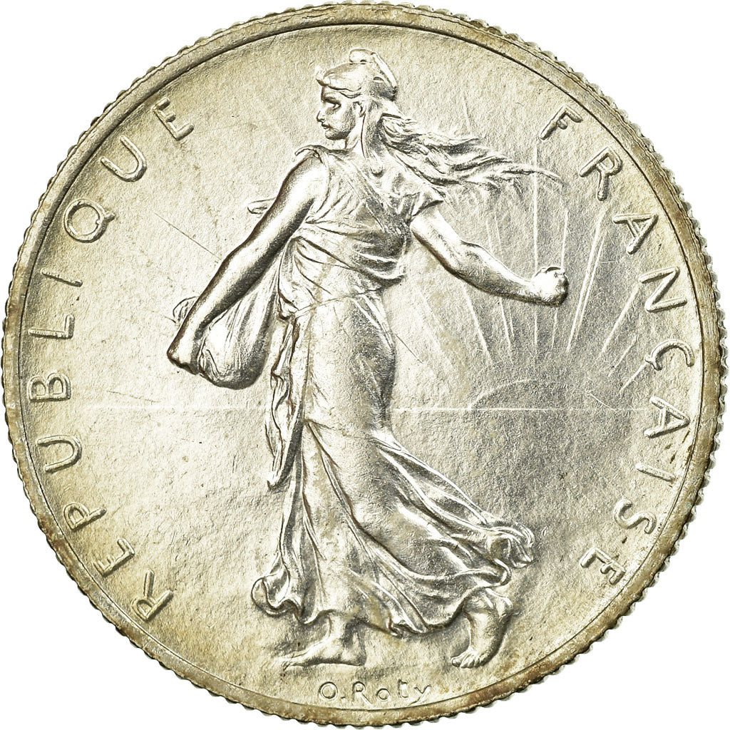 Coin, France, Semeuse, 2 Francs, 1918, Paris, AU(55-58), Silver, KM:845.1