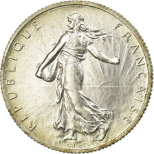 Coin, France, Semeuse, 2 Francs, 1918, Paris, AU(55-58), Silver, KM:845.1