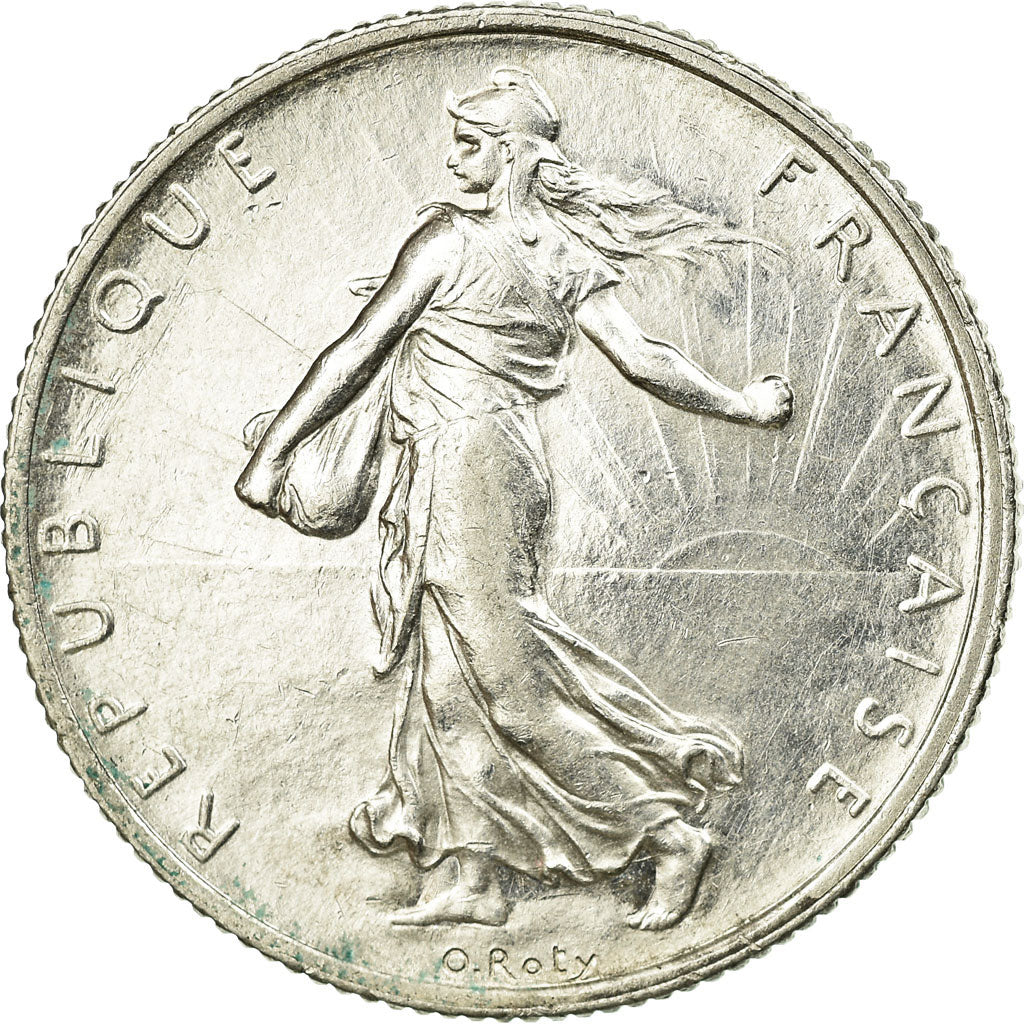 Coin, France, Semeuse, 2 Francs, 1919, Paris, AU(55-58), Silver, KM:845.1