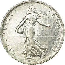 Coin, France, Semeuse, 2 Francs, 1919, Paris, AU(55-58), Silver, KM:845.1