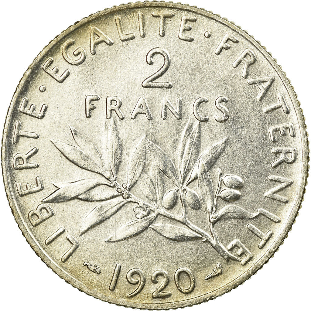 Monnaie, France, Semeuse, 2 Francs, 1920, Paris, SUP,Argent,Gadoury:532,KM 845.1