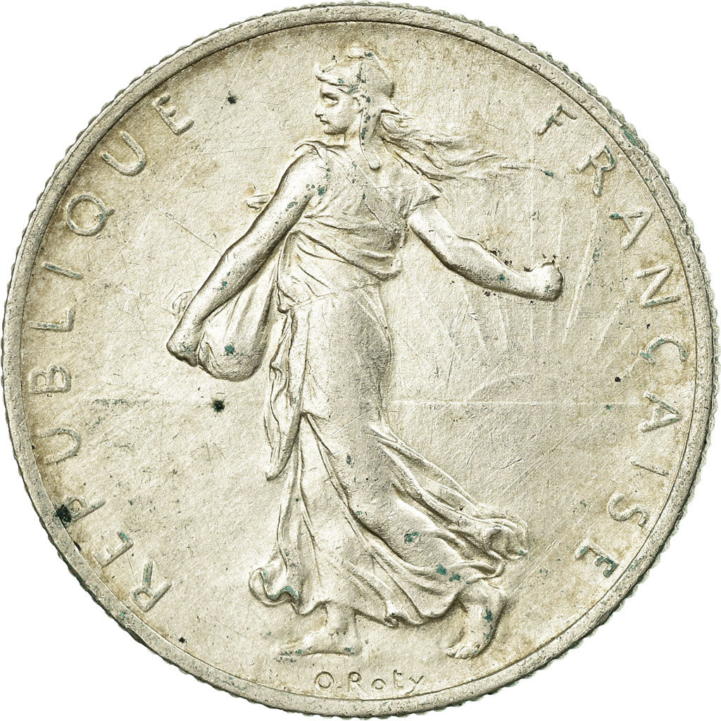 Coin, France, Semeuse, 2 Francs, 1916, Paris, AU(55-58), Silver, KM:845.1