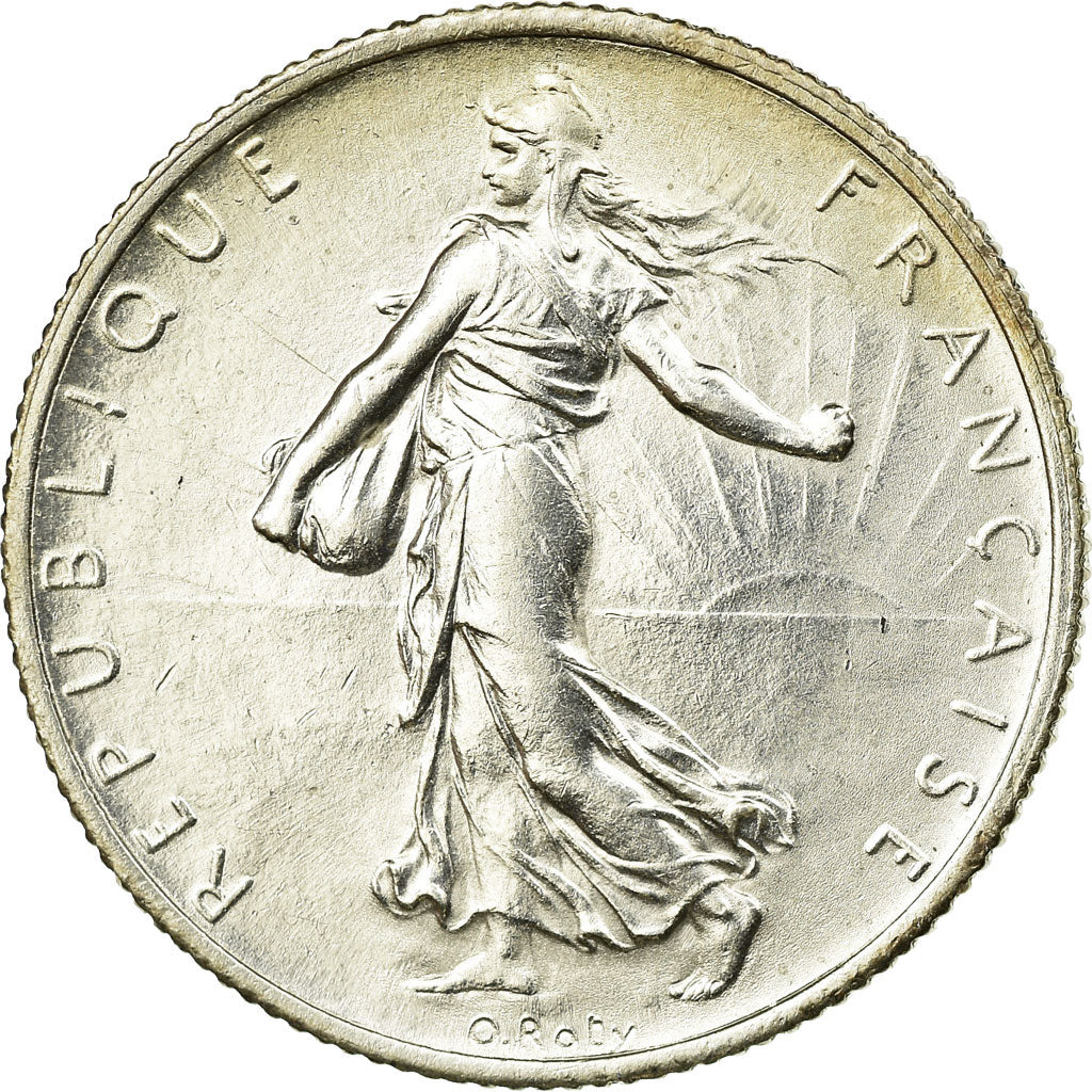 Coin, France, Semeuse, 2 Francs, 1916, Paris, AU(55-58), Silver, KM:845.1