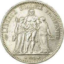 Monnaie, France, Hercule, 5 Francs, 1875,Paris,TTB+,Argent,Gadoury:745a,KM 820.1
