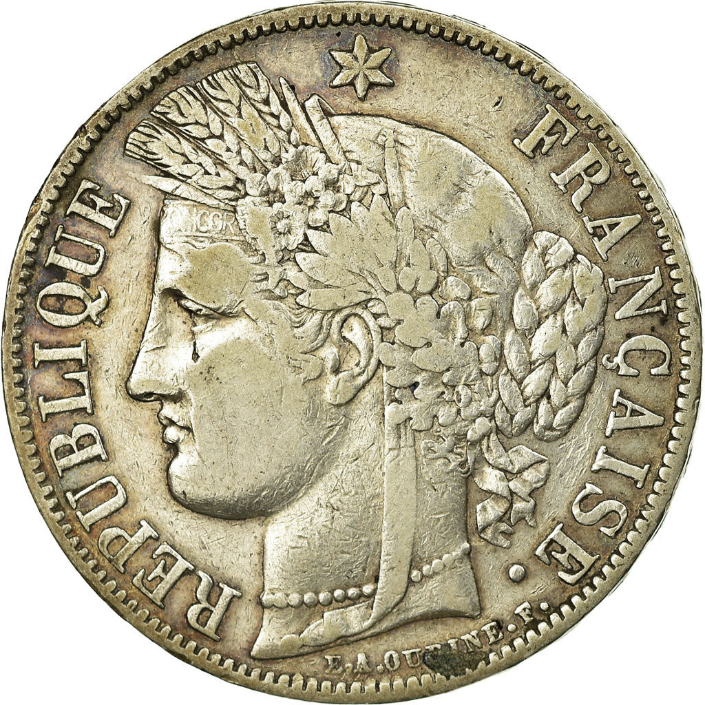Coin, France, Cérès, 5 Francs, 1850, Paris, VF(30-35), Silver, KM:761.1