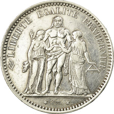 Moeda, França, Hercule, 5 Francs, 1873, Paris, AU(50-53), Prata, KM:820.1