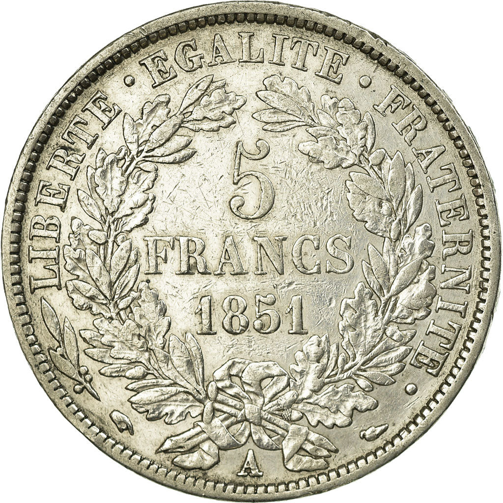 Coin, France, Cérès, 5 Francs, 1851, Paris, AU(50-53), Silver, KM:761.1