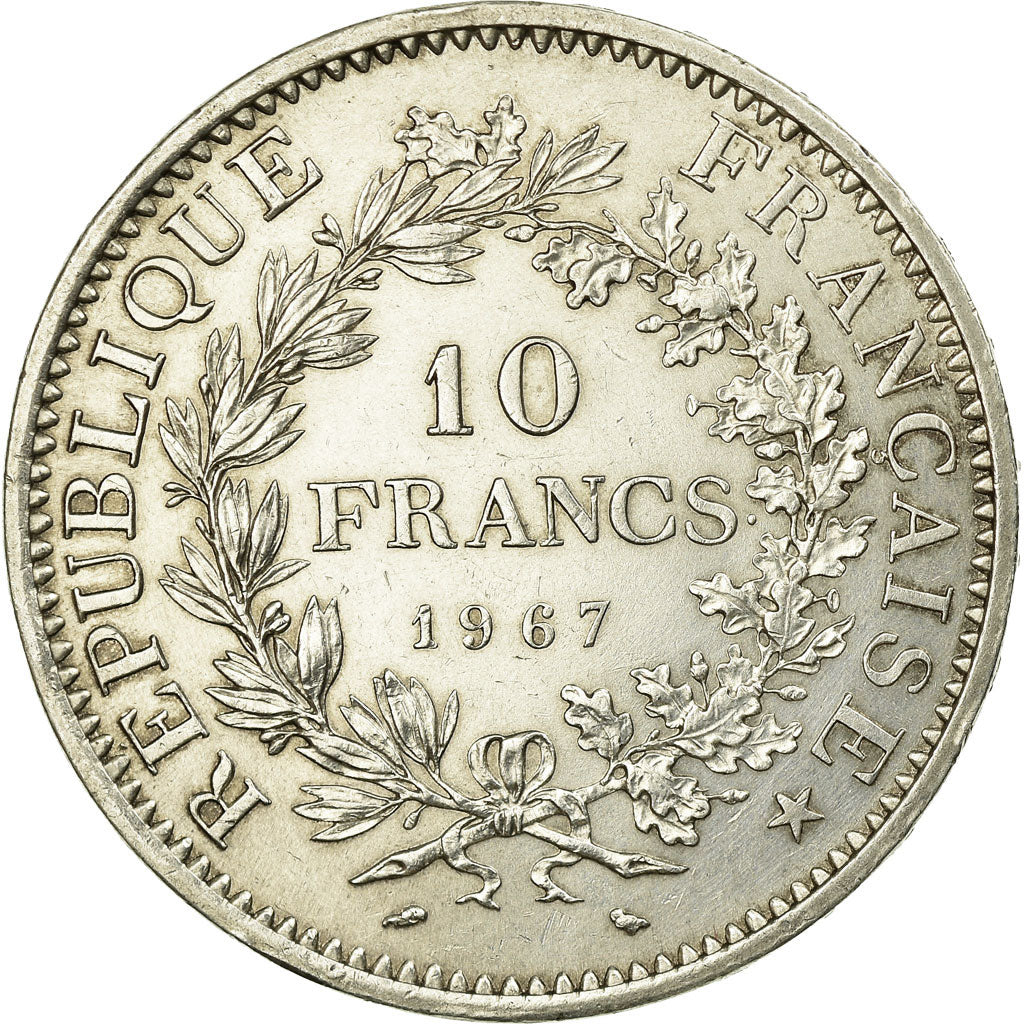 Moneta, Francia, Hercule, 10 Francs, 1967, Paris, BB+, Argento, KM:932