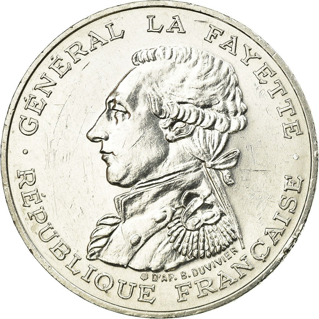 Monnaie, France, Lafayette, 100 Francs, 1987, TTB+, Argent, Gadoury:902, KM:962