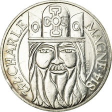 Moneta, Francia, Charlemagne, 100 Francs, 1990, SPL-, Argento, KM:982